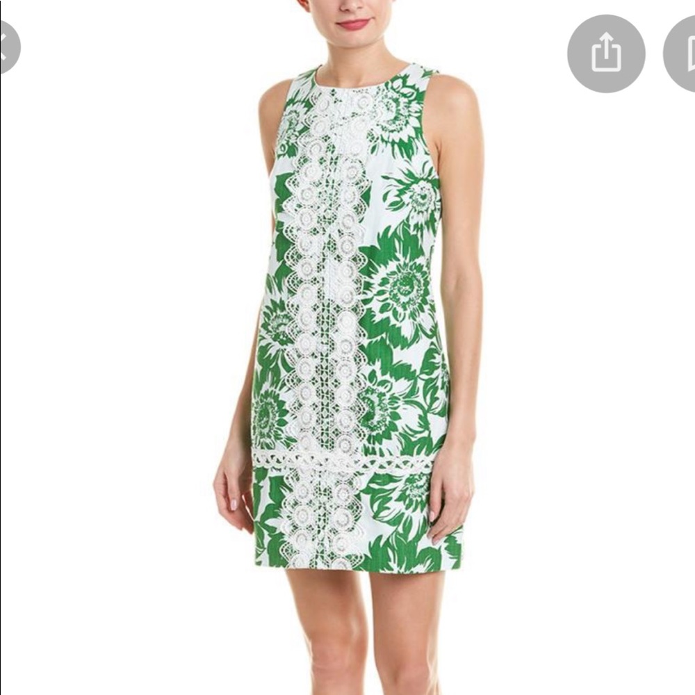 Eliza J green sleeveless shift dress